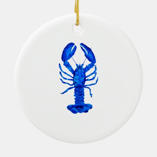 Blue Lobster Keramisch Ornament (Achterkant)