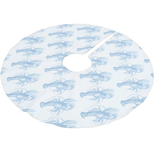 Blue Lobster Kerstboom Rok (Gekanteld)
