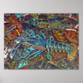 Blue Lobster, Maine Poster (Voorkant)