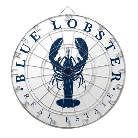 Blue Lobster Real Estate Dartboard Dartbord (Voorkant)