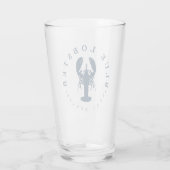 Blue Lobster Real Estate Maine Pint Glass Cup Glas (Achterkant)