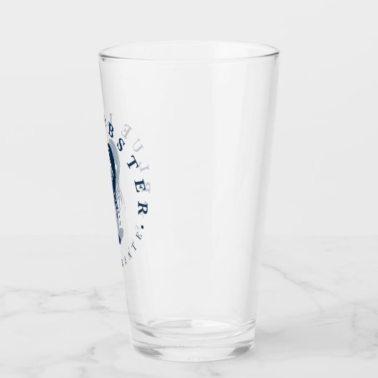 Blue Lobster Real Estate Maine Pint Glass Cup Glas (Links)