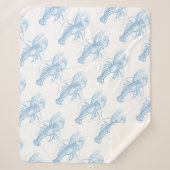 Blue Lobster Sherpa Deken (Voorkant)