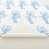 Blue Lobster Sherpa Deken (3/4)