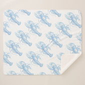 Blue Lobster Sherpa Deken (Voorkant (horizontaal))