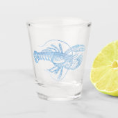 Blue Lobster Shot Glas (Voorkant)