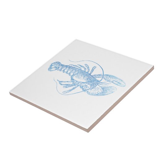 Blue Lobster Tegeltje (Zijkant)
