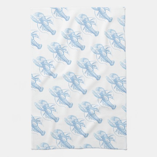 Blue Lobster Theedoek (Verticaal)