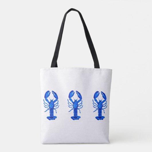 Blue Lobster Tote Bag (Achterkant)