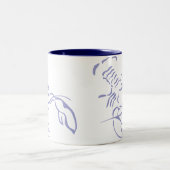 Blue Lobster Tweekleurige Koffiemok (Center)