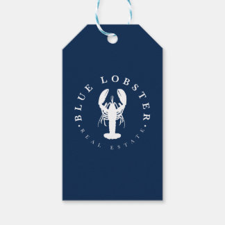 Blue Lobster Vastgoed Knop Cadeaulabel