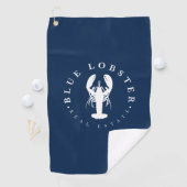 Blue Lobster Vastgoed Knop Golfhanddoek (Insitu)