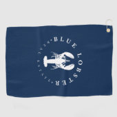 Blue Lobster Vastgoed Knop Golfhanddoek (Horizontaal)