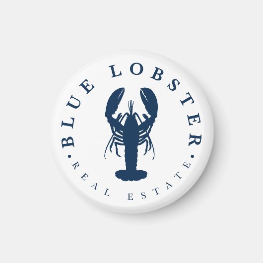 Blue Lobster Vastgoed Knop Magneet (Voorkant)