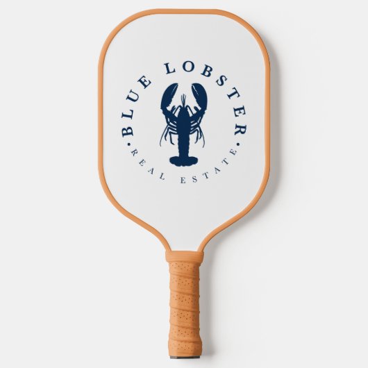 Blue Lobster Vastgoed Knop Pickleball Paddle (Voorkant)