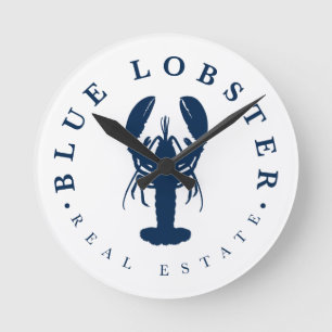 Blue Lobster Vastgoed Knop Ronde Klok