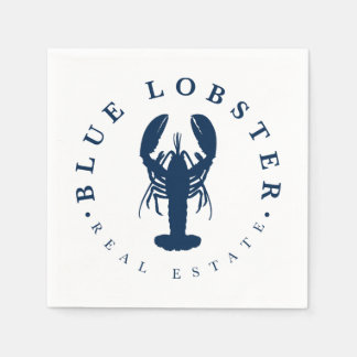 Blue Lobster Vastgoed Knop Servet