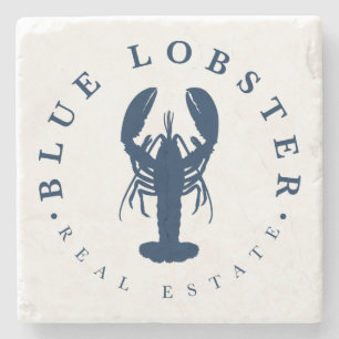 Blue Lobster Vastgoed Knop Stenen Onderzetter