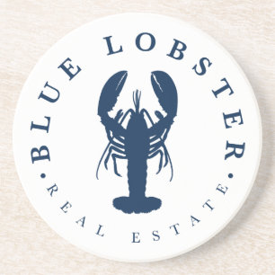 Blue Lobster Vastgoed Knop Zandsteen Onderzetter