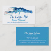 Blue lobster visrestaurant visitekaartje (Voorkant / Achterkant)