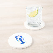 Blue Lobster Zandsteen Onderzetter (Zijkant)