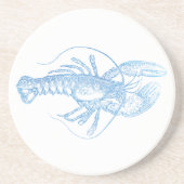 Blue Lobster Zandsteen Onderzetter (Voorkant)