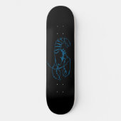 Blue Lobster Zee Animal Eenvoudige Outline Tekenin Persoonlijk Skateboard (Voorkant)
