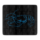 Blue Lobster Zee Animal Eenvoudige Outline Tekenin Snijplank (Voorkant)