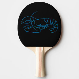 Blue Lobster Zee Animal Eenvoudige Outline Tekenin Tafeltennisbatje
