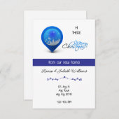 Blue Location New Home Announcement Aankondiging (Voorkant / Achterkant)