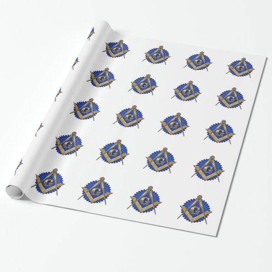Blue Lodge Mason Cadeaupapier (Uitgerold)