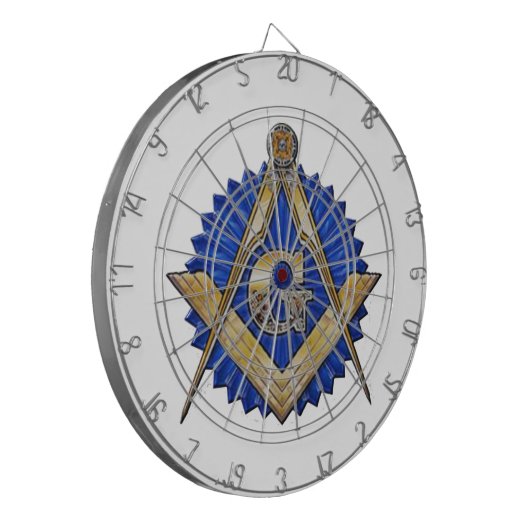 Blue Lodge Mason Dartbord (Voorkant Links)