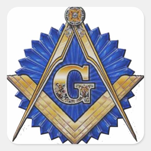 Blue Lodge Mason Vierkante Sticker (Voorkant)