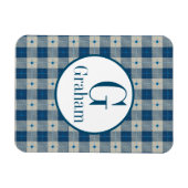 Blue Lodge Pset Monogram op persoonlijke titel Magneet (Horizontaal)