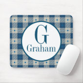 Blue Lodge Pset Monogram op persoonlijke titel Muismat (Met muis)