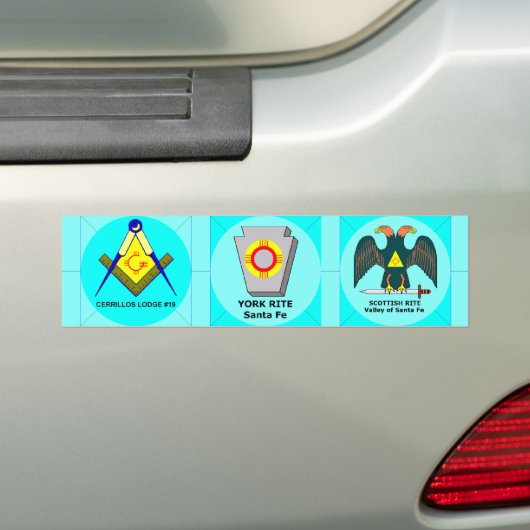 Blue Lodge, York Rite, Scottish Rite Bumpersticker (Op auto)