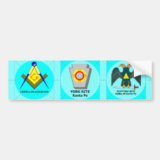 Blue Lodge, York Rite, Scottish Rite Bumpersticker