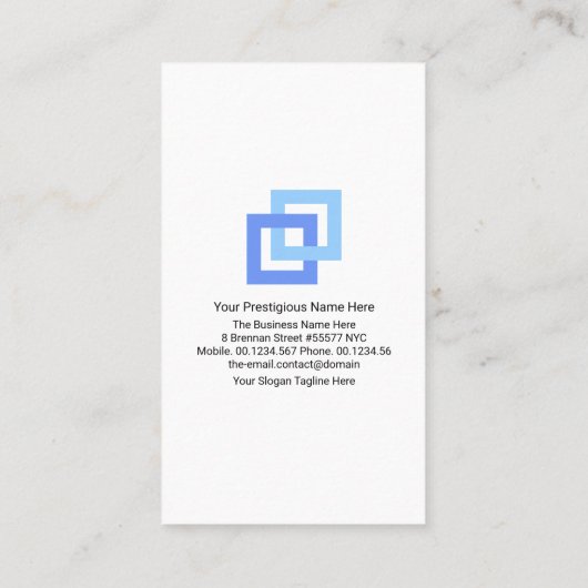 Blue Logistics Direction Arrow Import Agent Visitekaartje (Achterkant)