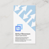 Blue Logistics Direction Arrow Import Agent Visitekaartje (Voorkant)