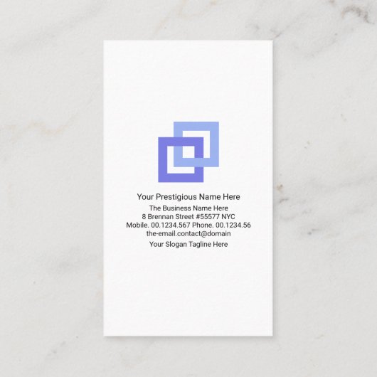 Blue Logistics Direction Arrow Import Export Visitekaartje (Achterkant)