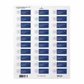 Blue Logo Business-adreslabel Etiket (Full Sheet)