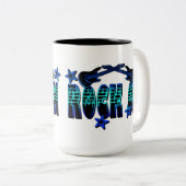 Blue Logo Rock on Guitars & Stars Mok (Voorkant rechts)