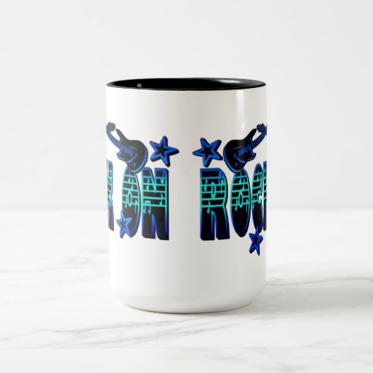 Blue Logo Rock on Guitars & Stars Mok (Center)