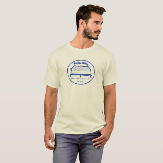 Blue Logo Sofa King Funny  Punchline T-shirt (Voorkant volledig)
