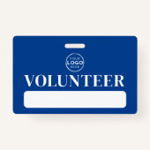 Blue Logo Volunteer Badge (Achterkant)
