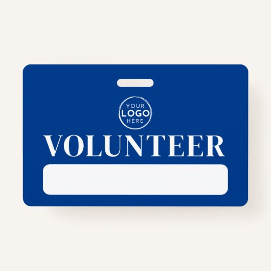 Blue Logo Volunteer Badge (Achterkant)