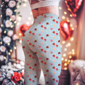 Blue Lollipop Valentijn Hartpatroon Leggings