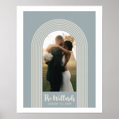 Blue Lombard Lines Arch Custom Photo Art Print (Voorkant)