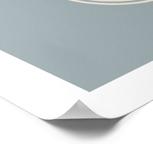 Blue Lombard Wavy Lines Modern Minimal Art Print (Hoek)