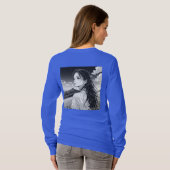 Blue Long Sleeve T-Shirt with Black and White Arti (Achterkant volledig)